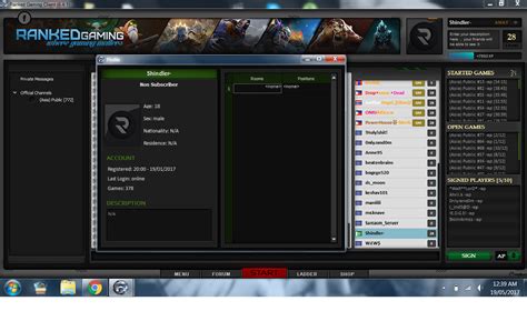 Ranked Gaming Client .